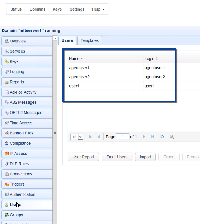 promote users from one mft server to another - users module